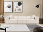 Atelier Del Sofa Sofá de 3 Plazas Lora - Marrón Claro | 303x108x65 cm